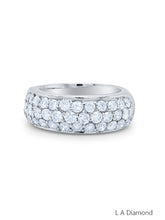14K White Gold Round Diamond Eternity Band (2.50 ct)